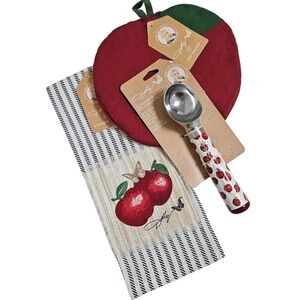NWT‎ Dolly Parton Kitchen Apple Hand Towel 15"×25" - Potholder - Ice Cream Scoop